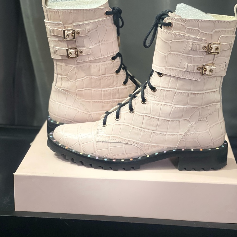 Pink Combat Boots - image 4